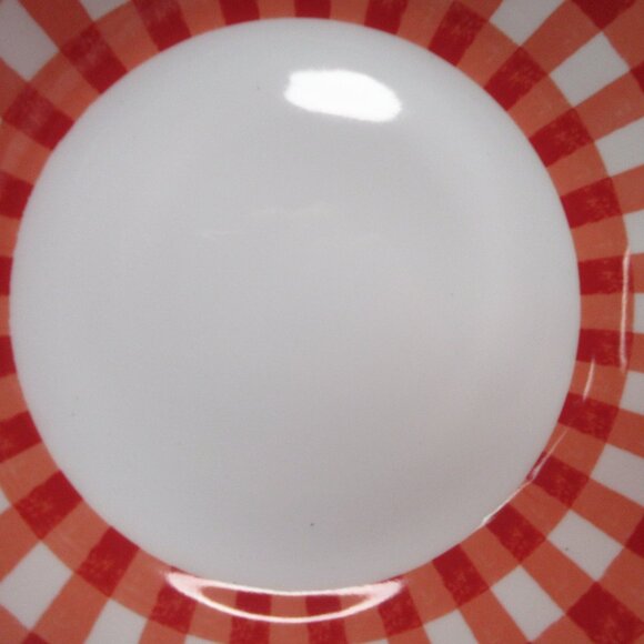 Pioneer Woman Salad Serving Bowl Delaney Floral Red Check Melamine 10"dia 2.5Qt - Picture 4 of 9